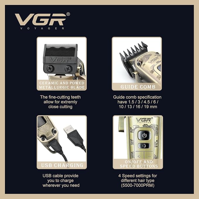 VGR professional hair clipper