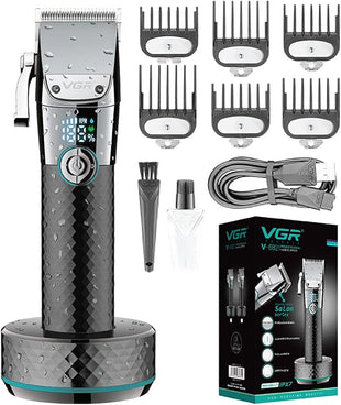 VGR waterproof trimmer with charging base V-682