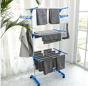 Cloth drying rack three layers