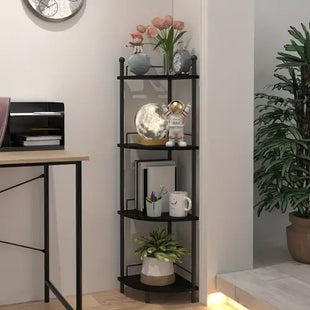 4-Tier metalic corner shelf