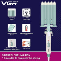 VGR 5 barrel curling iron V-528