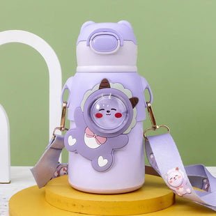 Kawaii face kids vaccum bottle 520ml