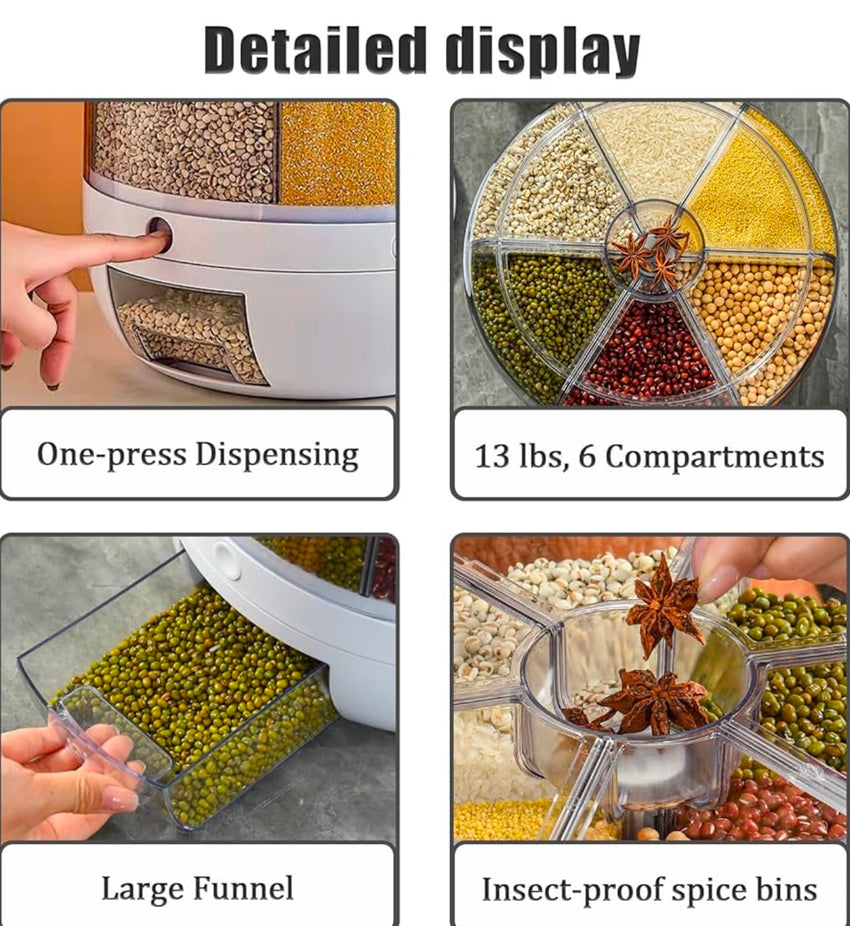 Rotating grain dispenser