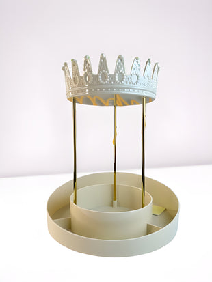 Crown shaped rotating storage rack