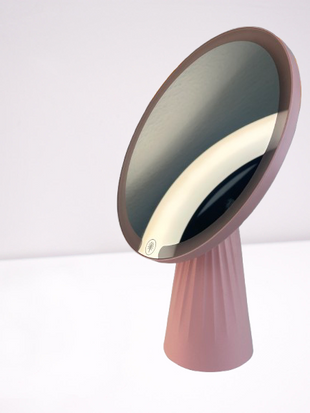 Detachable mirror with base