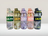 Sports water bottle with handle