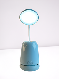 Table lamp with built-in table hoover